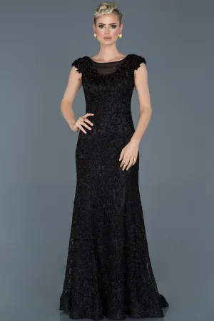 16995 Black Shimmer Lace Dress