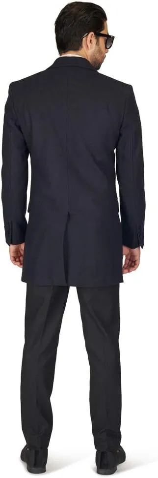 AZAR MAN Slim Fit Modern Wool Overcoat 3 Button Notch Lapel Top Trench Coat