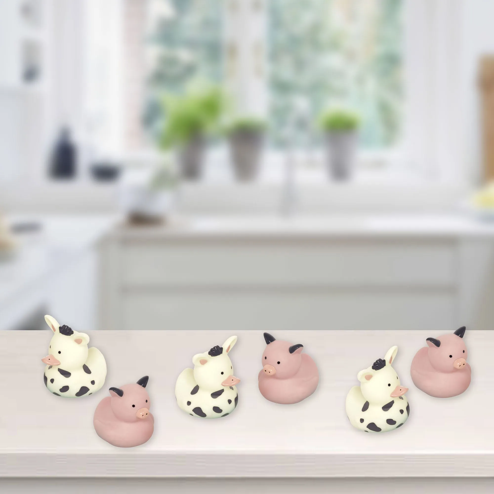 Barnyard Birthday Rubber Duck Animals For Party Favors and Decorations, 16 Count