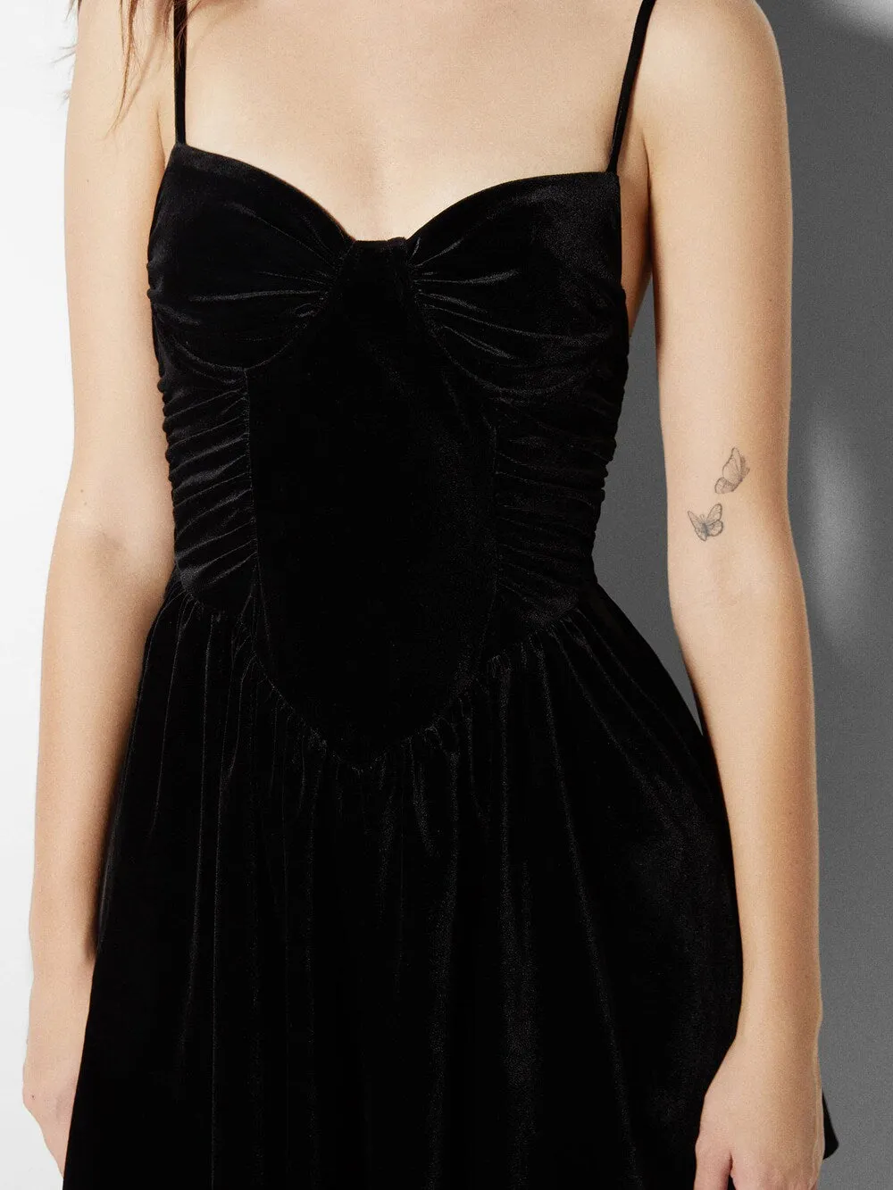 Bershka cocktail dress, black