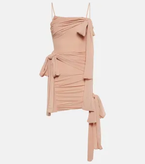 Blumarine ruched jersey mini dress, pink