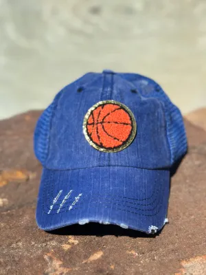 Chenille Basketball Patch Hats (Various Styles)