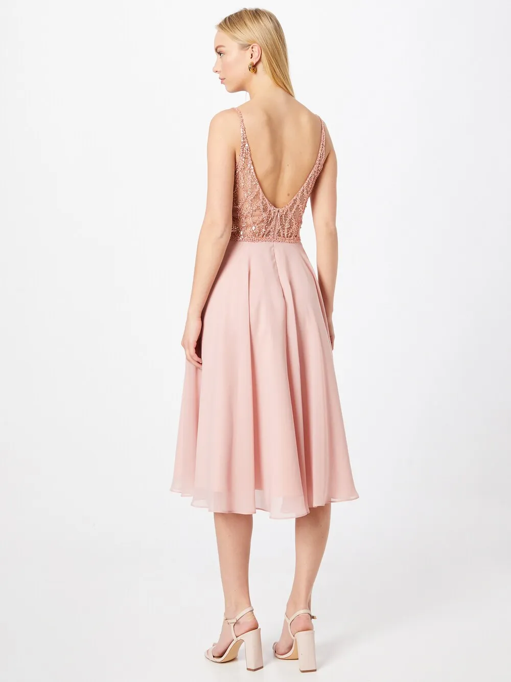 Cocktail dress SWING, dark pink