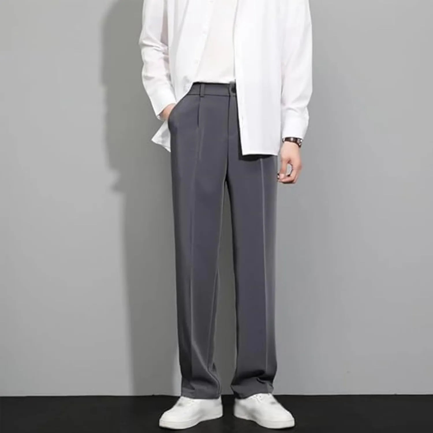 Denimblack Pants for Men, Easemotions Super Stretch Ice Silk Comfort Everyday Pants