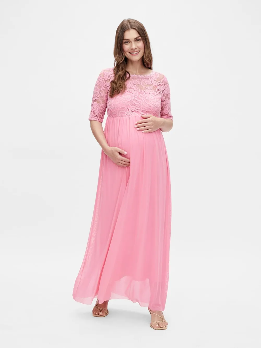 Evening dress Mamalicious Mivana, dark pink