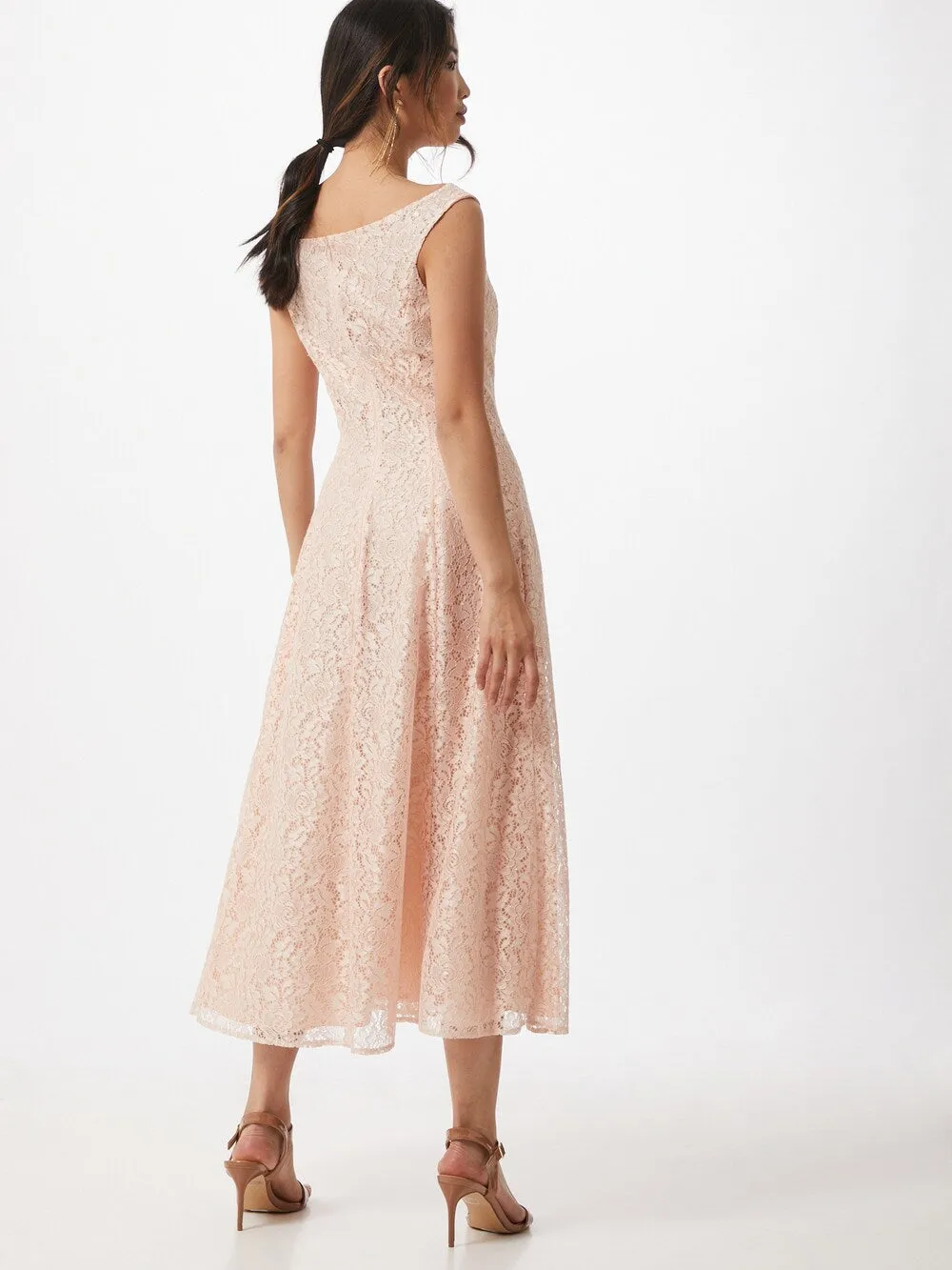 Evening dress SWING, pastel pink