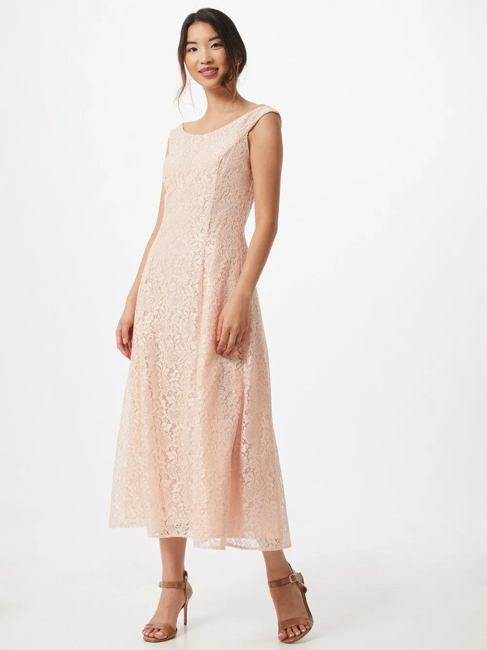 Evening dress SWING, pastel pink