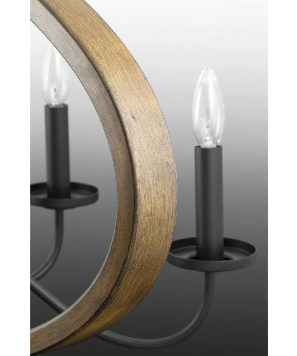 Fontayne 6-Light Farmhouse Chandelier Light Antique Bronze