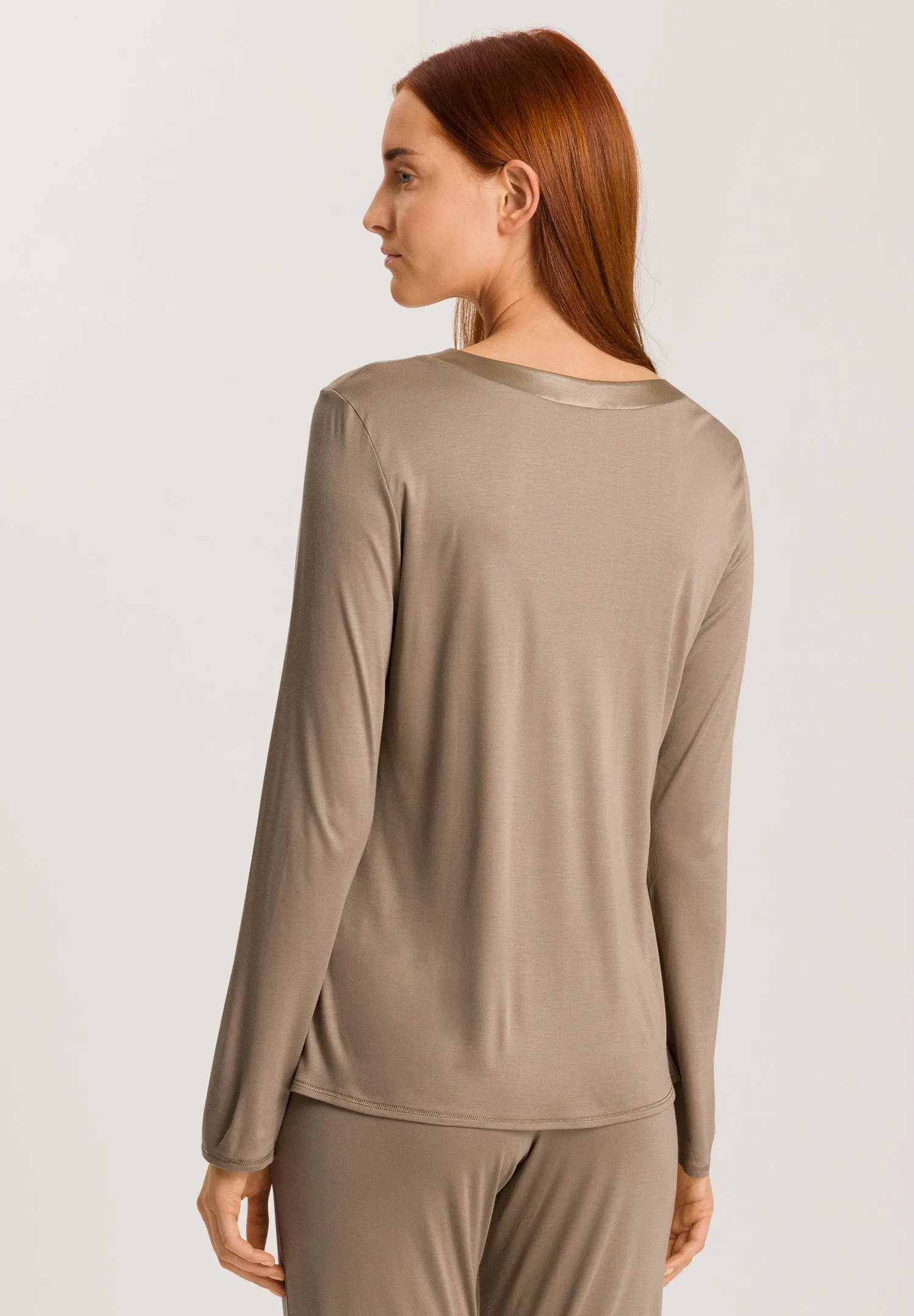 Grand Central TENCEL™ and Silk Trim Relaxed Top | Taupe 77381-2847