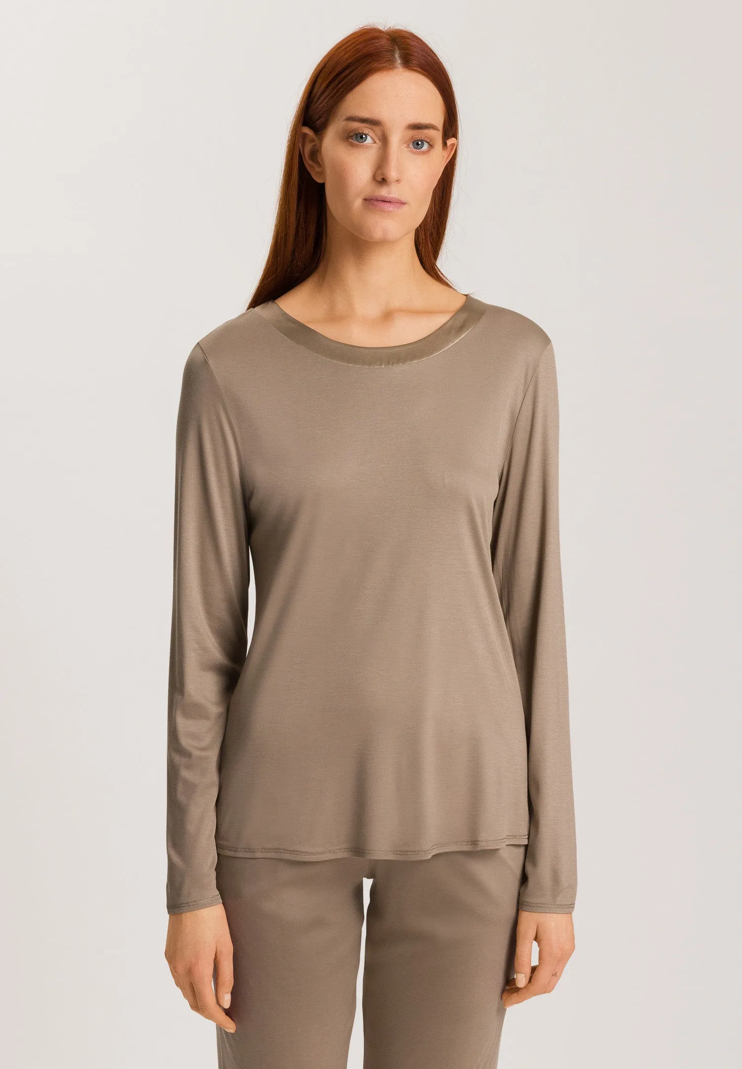 Grand Central TENCEL™ and Silk Trim Relaxed Top | Taupe 77381-2847