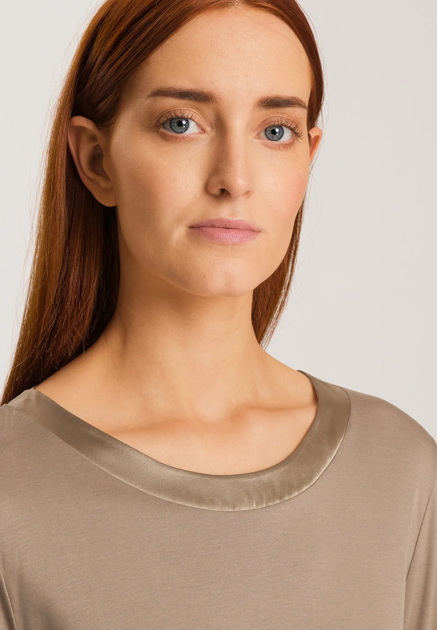 Grand Central TENCEL™ and Silk Trim Relaxed Top | Taupe 77381-2847