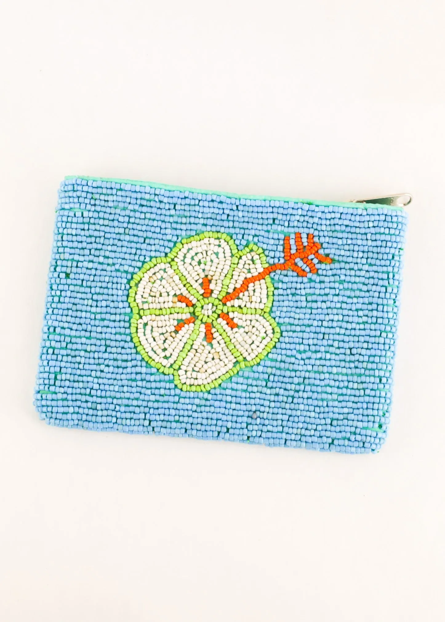 Hibiscus Beaded Coin Bag
