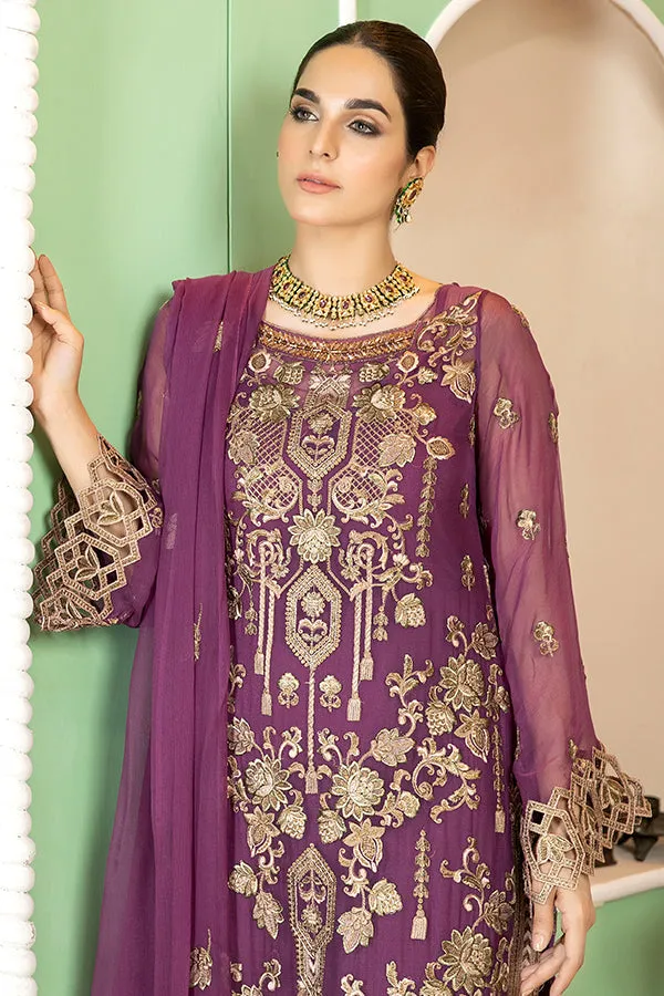 La Bella by Imrozia Embroidered Chiffon Collection – L-238 Zen
