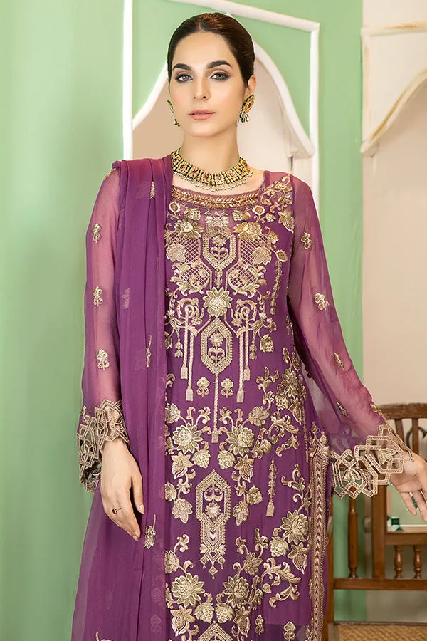 La Bella by Imrozia Embroidered Chiffon Collection – L-238 Zen