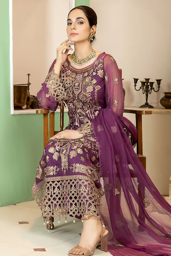 La Bella by Imrozia Embroidered Chiffon Collection – L-238 Zen