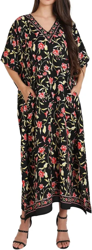 Miss Lavish London Long Kaftan for Women- African Beach & Modern Kaftan Dress for Party and weddings