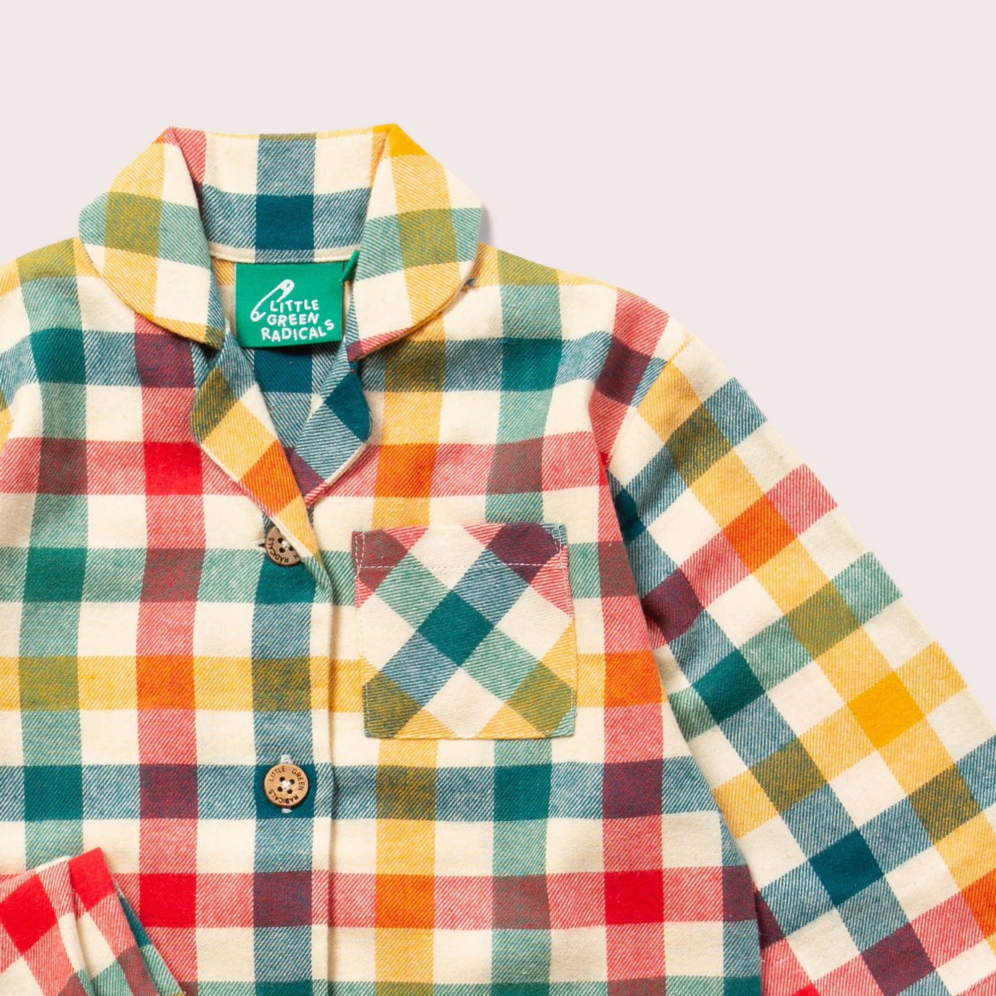 Rainbow Check Classic Button Up Pyjamas