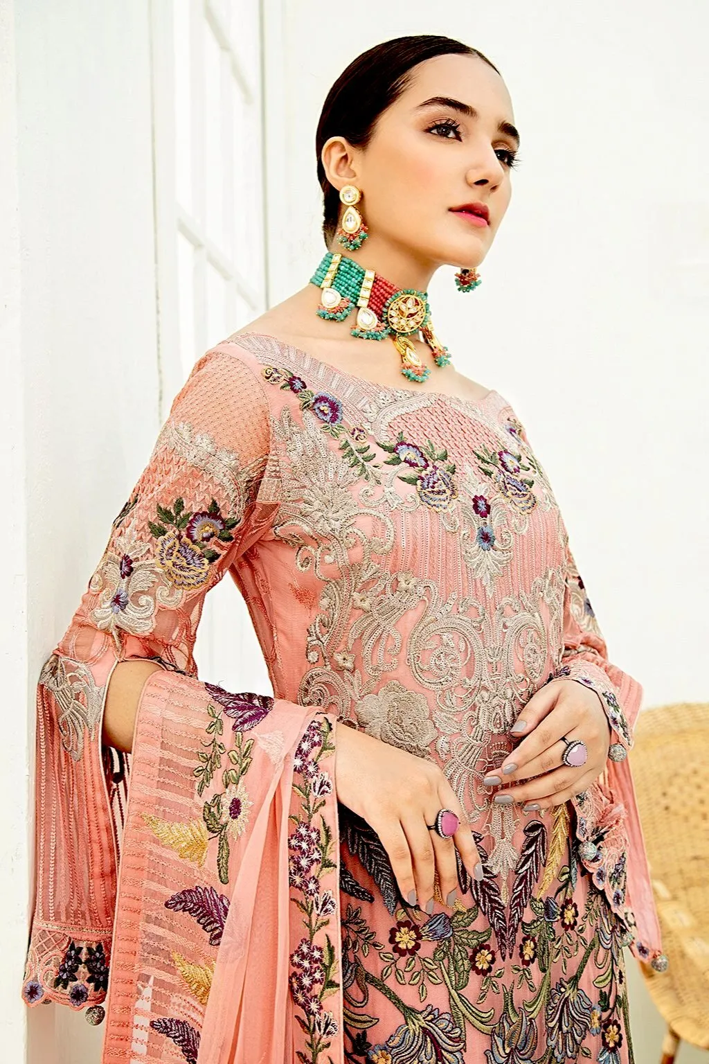 Ramsha Chevron Chiffon Collection 2020 – F-1912