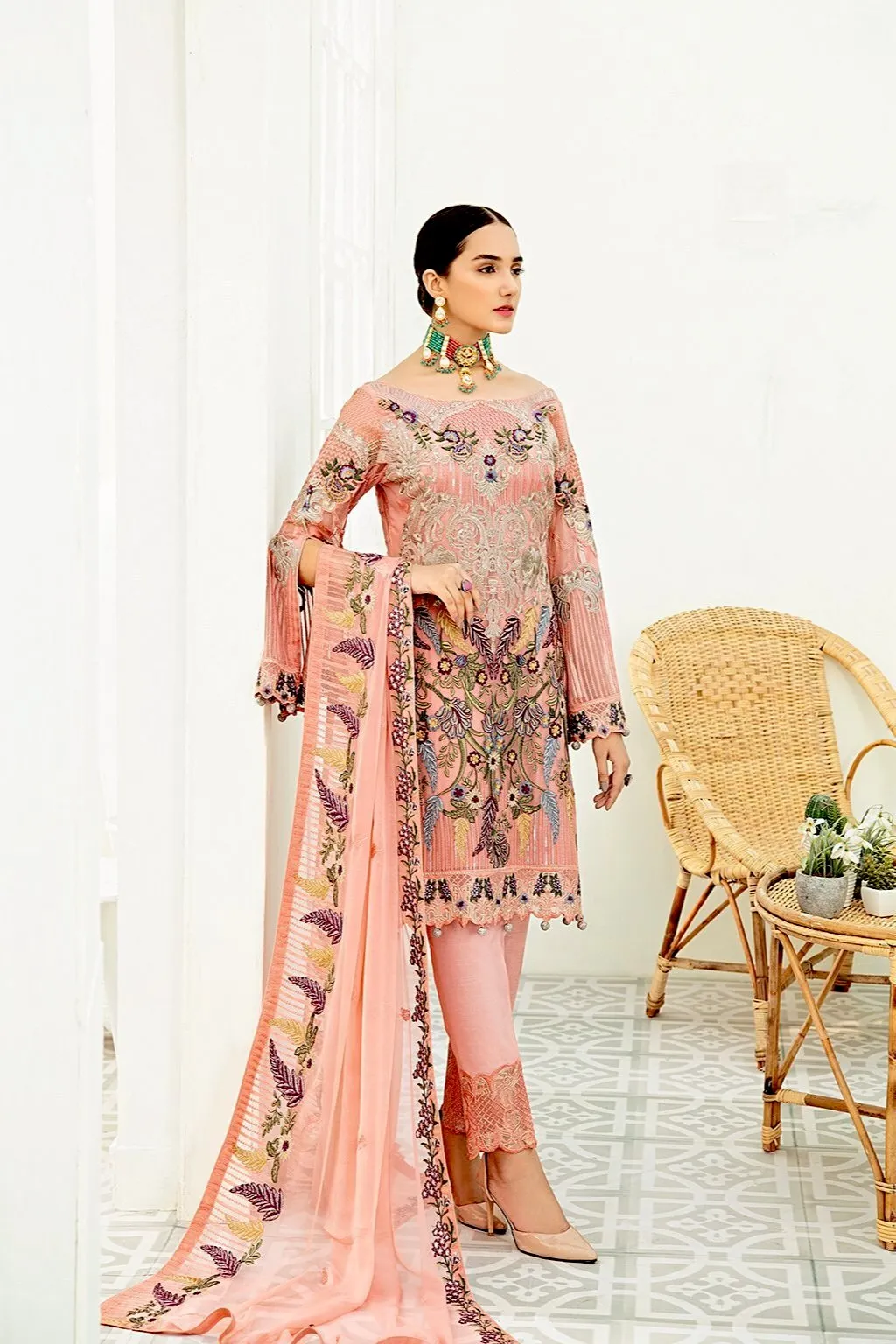 Ramsha Chevron Chiffon Collection 2020 – F-1912