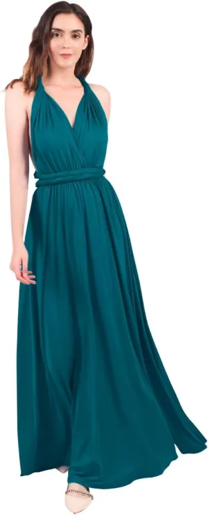 Women Transformer Evening Long Prom Dress Multi-Way Wrap Convertible Floor Length Wedding Halter Maxi Gown High Elasticity